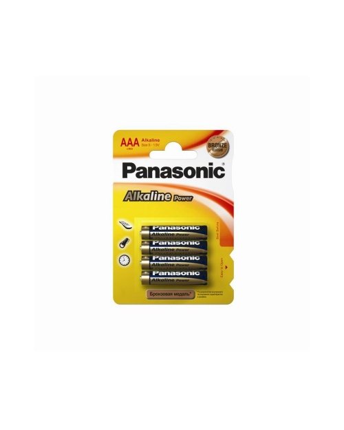 Батарейка щелочная PANASONIC Alkaline Power AAA/4B - фото 1