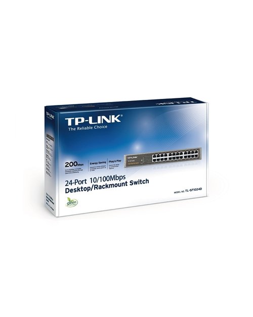 TP-Link   TL-SF1024D 24-портовый Fast Ethernet настольный/монтируемый в стойку коммутатор