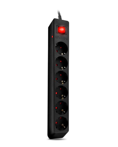 SVEN Сетевой фильтр Surge Protector Optima 1,8 m (6 sockets) black, color box