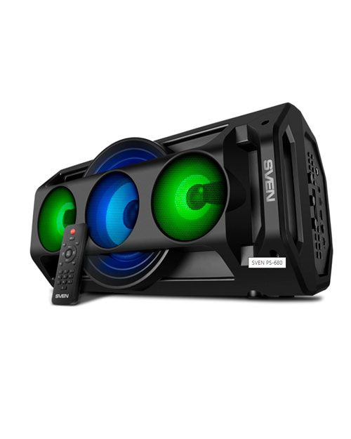 SVEN PS-680, черный, акустическая система (65W, TWS, Bluetooth, FM, USB, microSD, LED-display, RC)