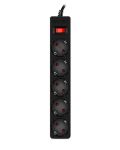 SVEN Сетевой фильтр Surge Protector SF-05E 5,0 m, (5 sockets) black