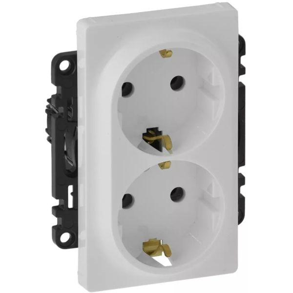Legrand 753127 VLN-l БЕЛ Розетка 2х2К+З