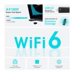 TP-Link Archer TX20U AX1800 Двухдиапазонный беспроводной USB-адаптер Wi-Fi 6