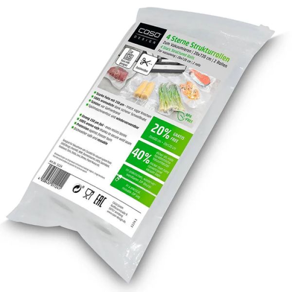 Рулоны вакуумные CASO 4 Sterne 20*720, 150мкм, 2шт