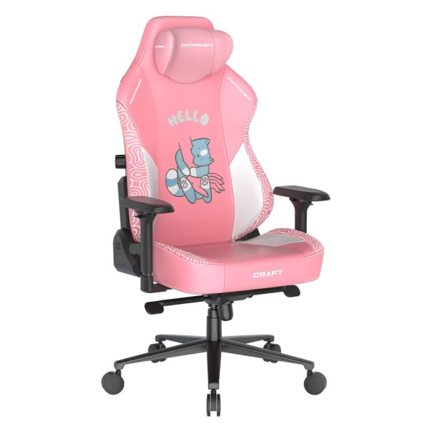 Игровое компьютерное кресло DXRacer Craft Hallo cat Pink