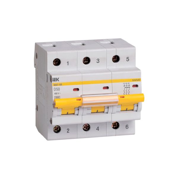 IEK MVA40-3-050-D Авт. выкл.ВА47-100 3Р 50А 10кА х-ка D