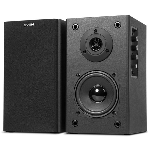 SVEN SPS-611S, чёрная кожа, акустическая система 2.0 (мощность 36 Вт(RMS), Bluetooth)