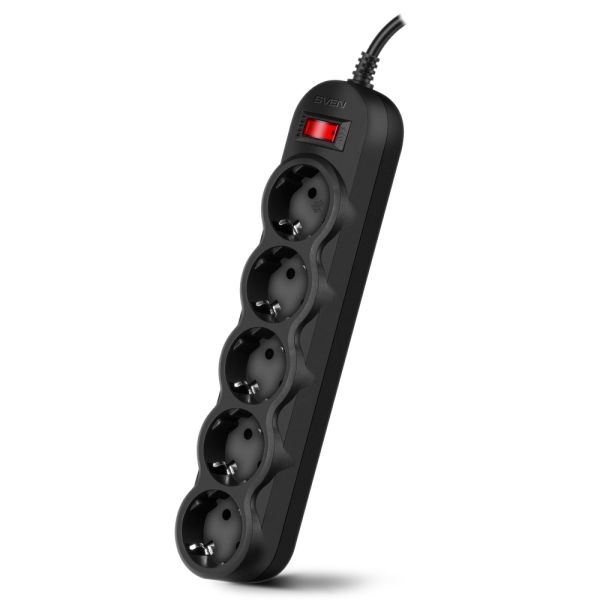 Сетевой фильтр SVEN SF-05L 3,0 м (5 sockets) . черный