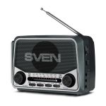 SVEN Радиоприемник SRP-525, gray(3W, FM/AM/SW, USB, microSD, flashlight, battery)