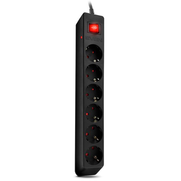 SVEN Сетевой фильтр Surge Protector Optima 3,0 m (6 sockets) black, color box