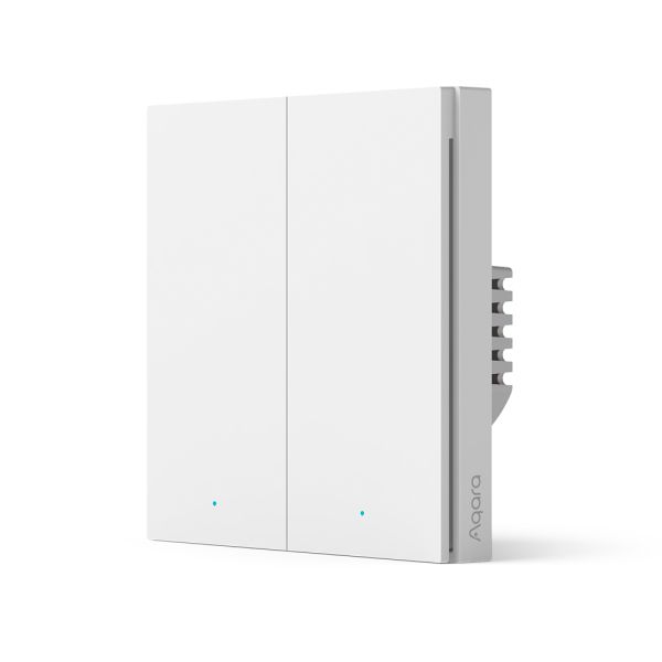 Настенный выключатель двухклавишный AQARA Smart Wall Switch (With Neutral, Double Rocker)