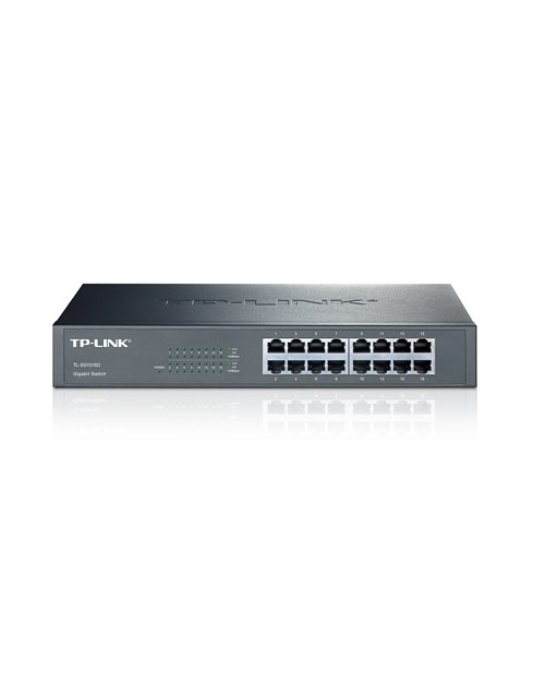 TP-Link TL-SG1016D 16-портовый гигабитный коммутатор настольный/монтируемый - фото 1