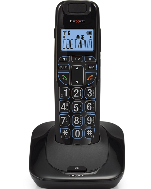 Texet  Бесшнуровой телефонный аппарат  TX-D7505А (черный)
