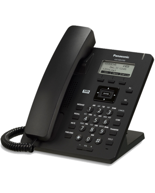 Panasonic   KX-HDV100RUB Проводной SIP-телефон 2.3-дюйм, 1 линия, 1 порт, память 500 номеров, блок питания в ком