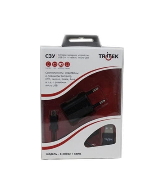 TRITEK  T-CH002+CB001 зарядное устройство+кабель micro USB