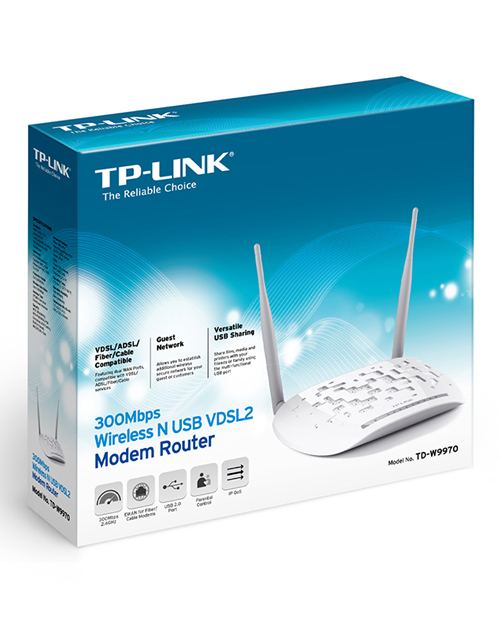 TP-Link TD-W9970 N300 Wi-Fi роутер с модемом VDSL/ADSL и портом USB - фото 4