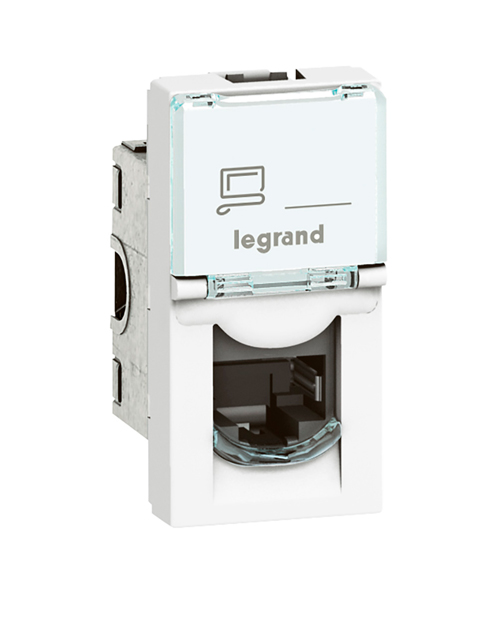 Legrand 076563 MOSAIC RJ45 STP кат6 1 мод - фото 1