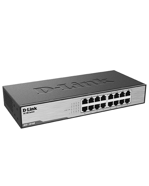 D-Link DES-1016D/H1A Неу-мый комм-тор 16 портов 10/100, с функцией энергосбережения и подде-кой QoS - фото 2