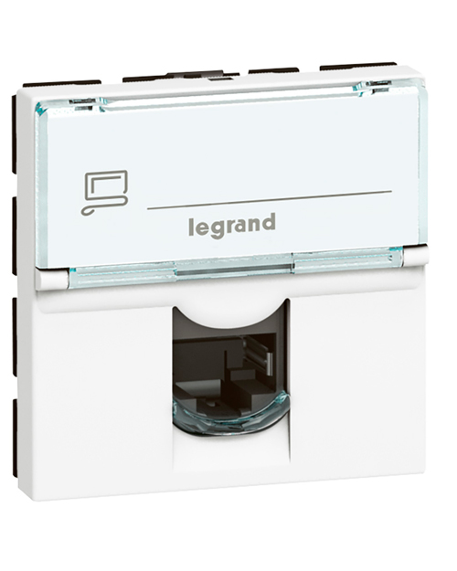 Legrand 076555 MOSAIC RJ45 FTP кат5е 2мод бел - фото 1