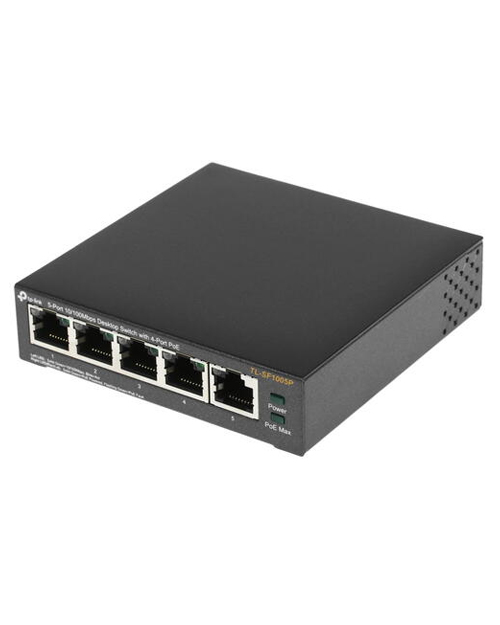 TP-Link TL-SF1005P 5-портовый 10/100 Мбит/с настольный коммутатор с 4 портами PoE - фото 3