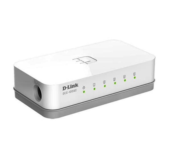 D-Link DES-1005C/B1A 5-порт неуправляемый коммутатор 10/100