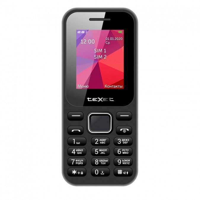 Texet  Мобильный телефон  TM-122 цвет черный