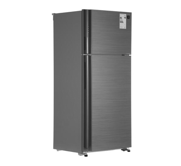 SHARP  Холодильник  SJXP59PGSL с верхним расположением морозильной камеры, silver/glass (600(422+178),A++,No Frost/Hybrid Cooling/Extra-Cool, J-TECH Inverter, 800 x1850 x735)