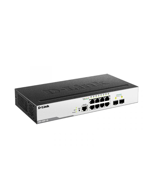 D-Link DGS-3000-10L Управляемый L2 коммутатор с 8 портами 1000Base-T и 2 портами 1000Base-X SFP