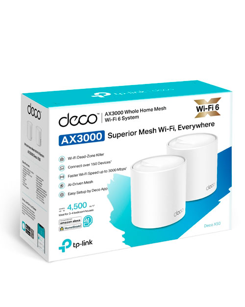 TP-Link Deco X50 Домашняя Mesh Wi-Fi AX3000 система 2 pack - фото 3