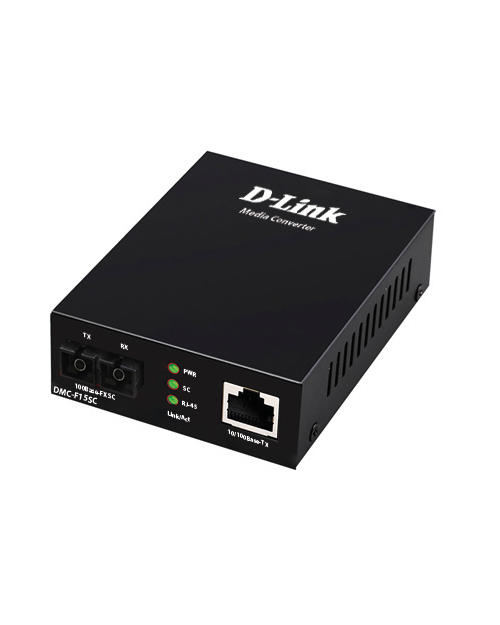 D-Link   DMC-F15SC/B1A Медиаконвертер с 1 портом 10/100Base-TX и 1 портом 100Base-FX с разъемом SC