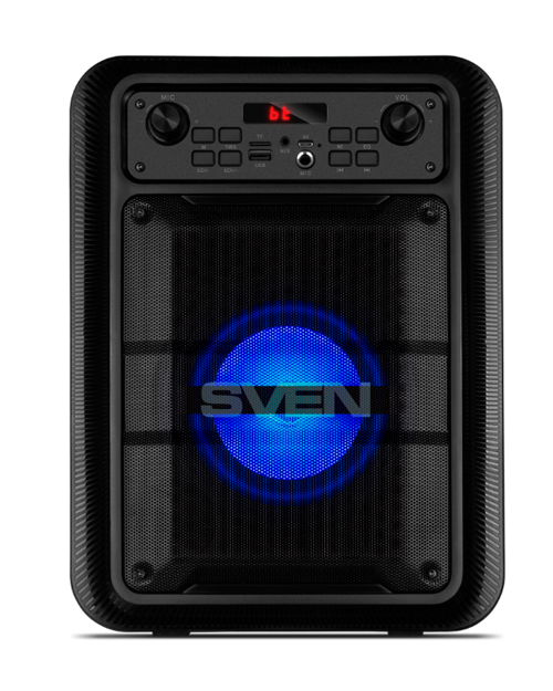 Колонка SVEN PS-400, black (12W, TWS, Bluetooth, FM, USB, microSD, LED-display, 1200mA*h) - фото 2