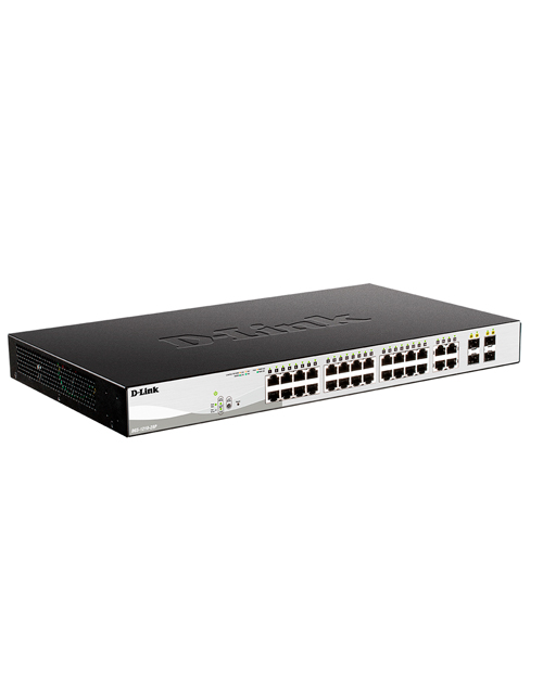 D-Link DGS-1210-28P/F3A  WebSmart коммутатор  24 порта 10/100/1000 с PoE + 4SFP - фото 2