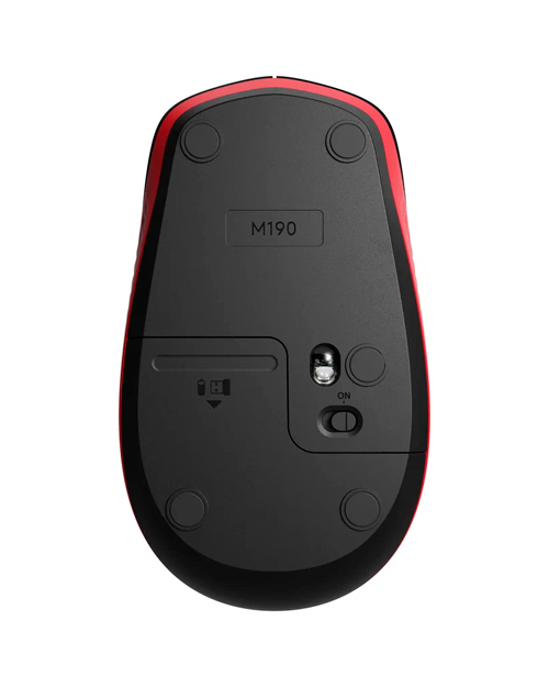 Беспроводная мышь LOGITECH M190 red-black - фото 3