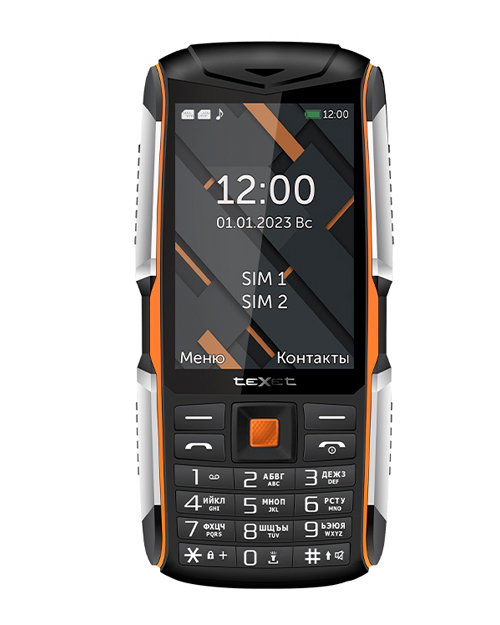 Texet  Мобильный телефон  TM-D426 цвет черный-оранжевый
