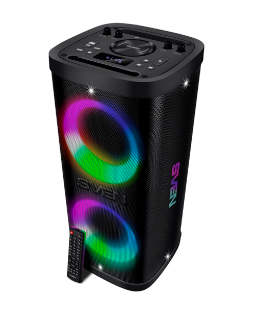 SVEN   PS-930, черный, акустическая система, (150W, TWS, IPx4, Bluetooth, FM, USB, microSD, LED-dis